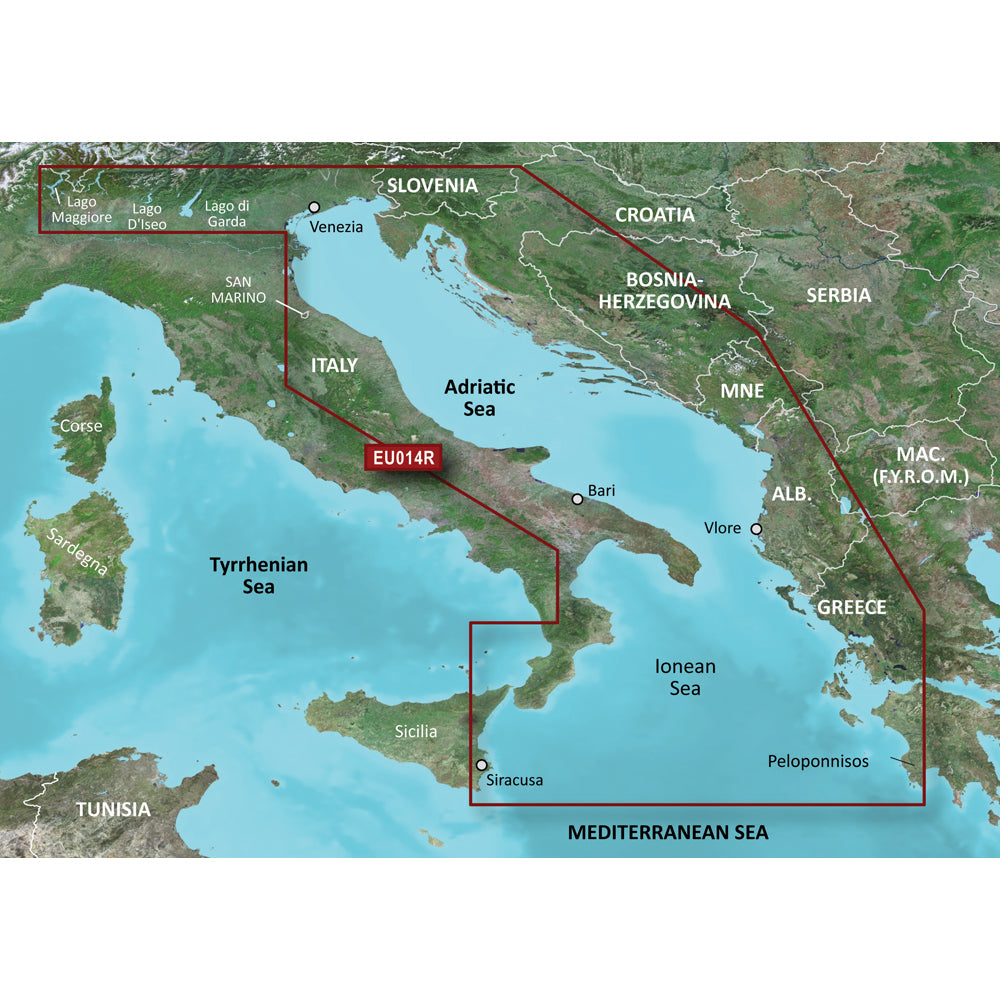 Garmin BlueChart g3 Vision HD  VEU014R  Italy Adriatic Sea  microSDSD 010C077200