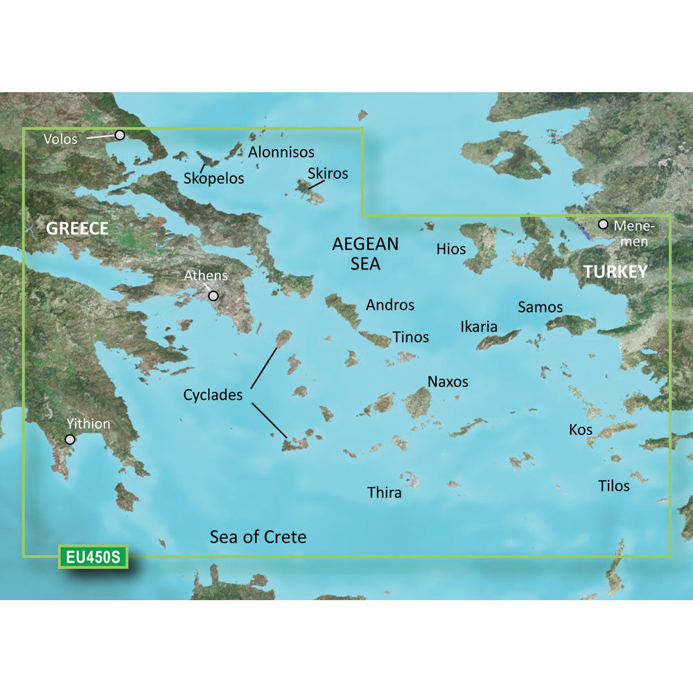 Garmin BlueChart g3 Vision HD  VEU450S  Athens  Cyclades  microSDSD 010C079400