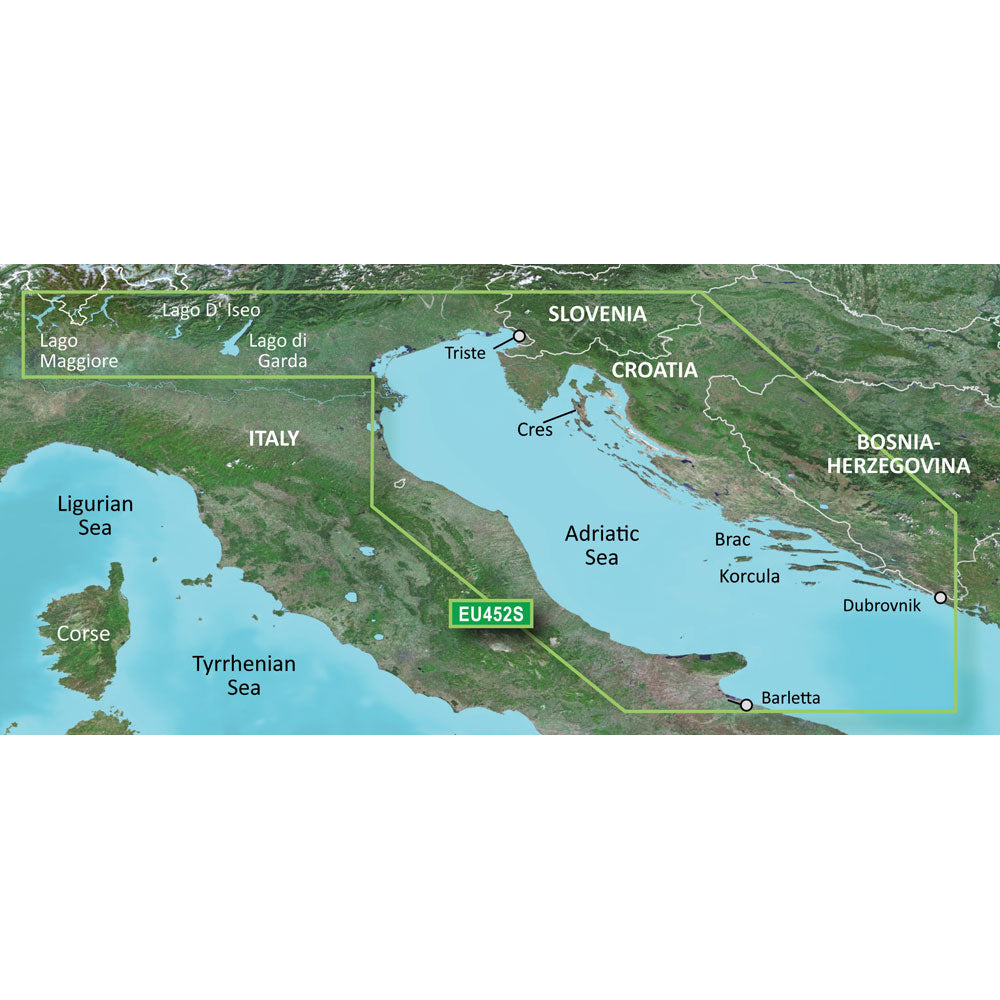 Garmin BlueChart g3 Vision HD  VEU452S  Adriatic Sea North Coast  microSDSD 010C079600