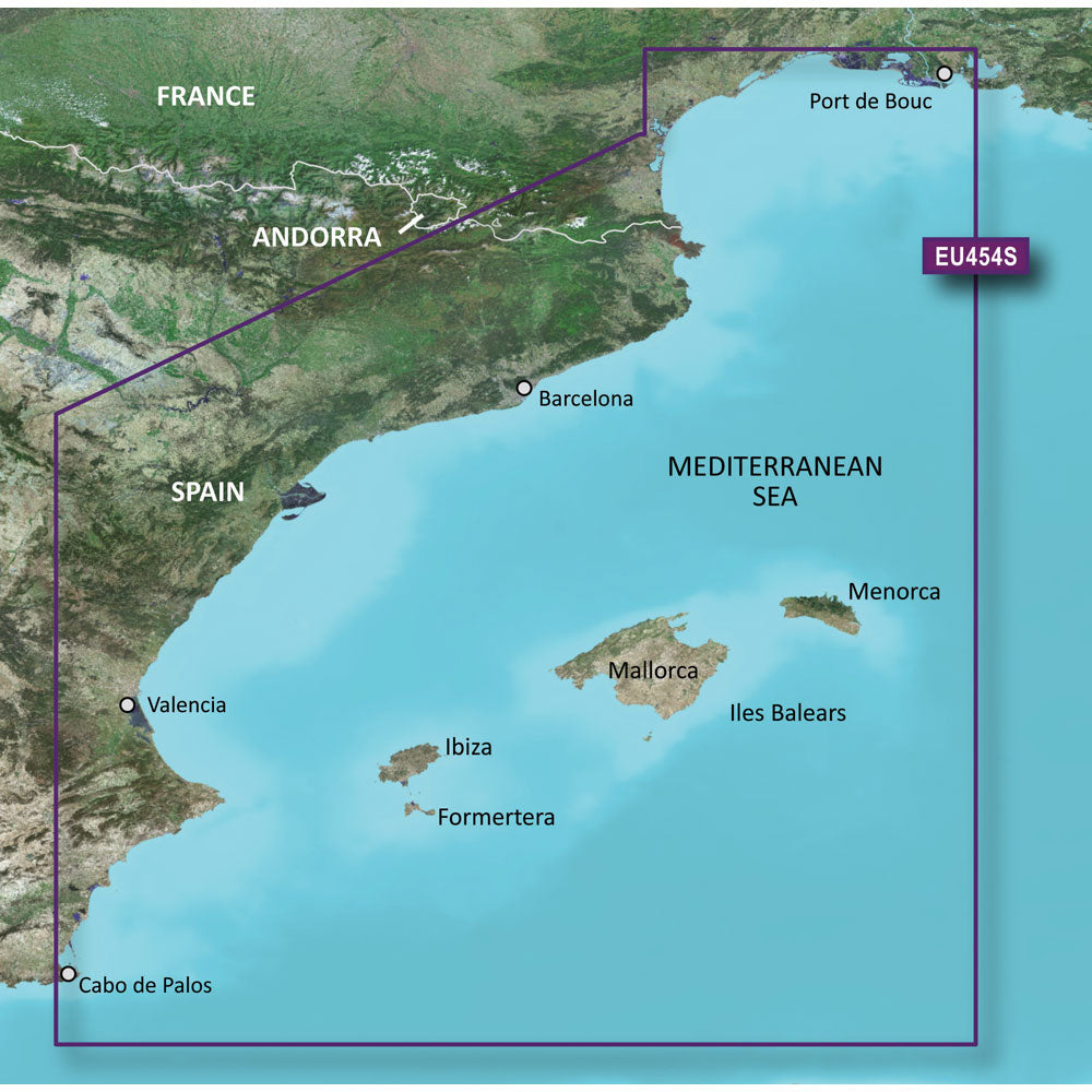 Garmin BlueChart g3 Vision HD  VEU454S  Barcelona  Valencia  microSDSD 010C079800