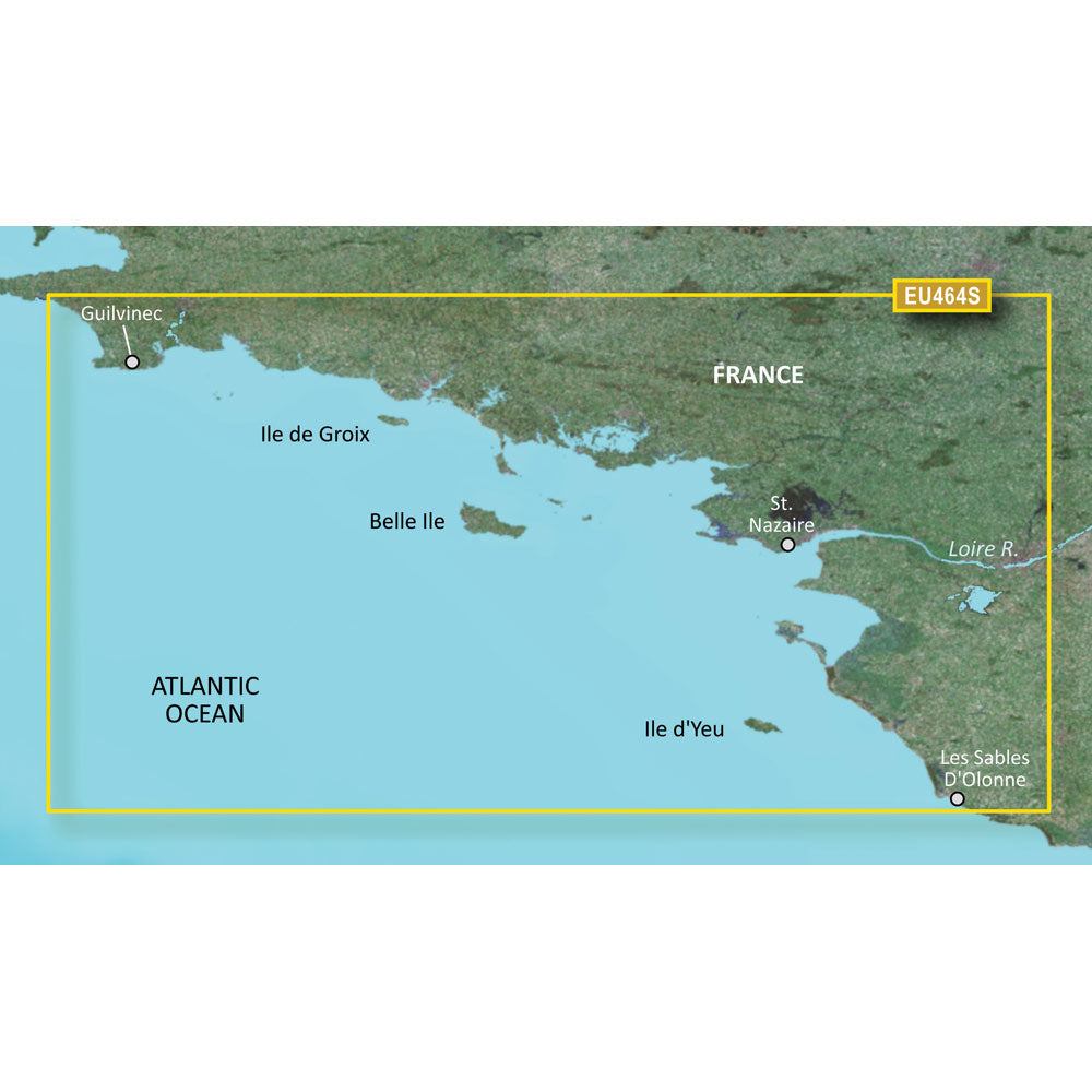 Garmin BlueChart g3 Vision HD  VEU464S  Penmarch to Les Sables dOlonne  microSDSD 010C080800