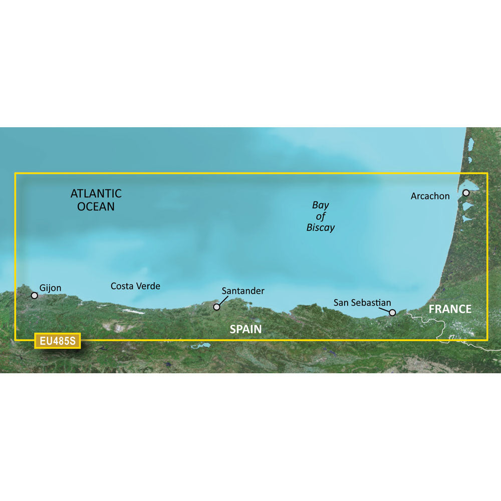 Garmin BlueChart g3 Vision HD  VEU485S  Fuenterrabia to Gijon  microSDSD 010C082900