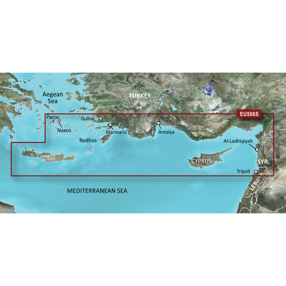 Garmin BlueChart g3 Vision HD  VEU506S  Crete To Cyprus  microSDSD 010C085000