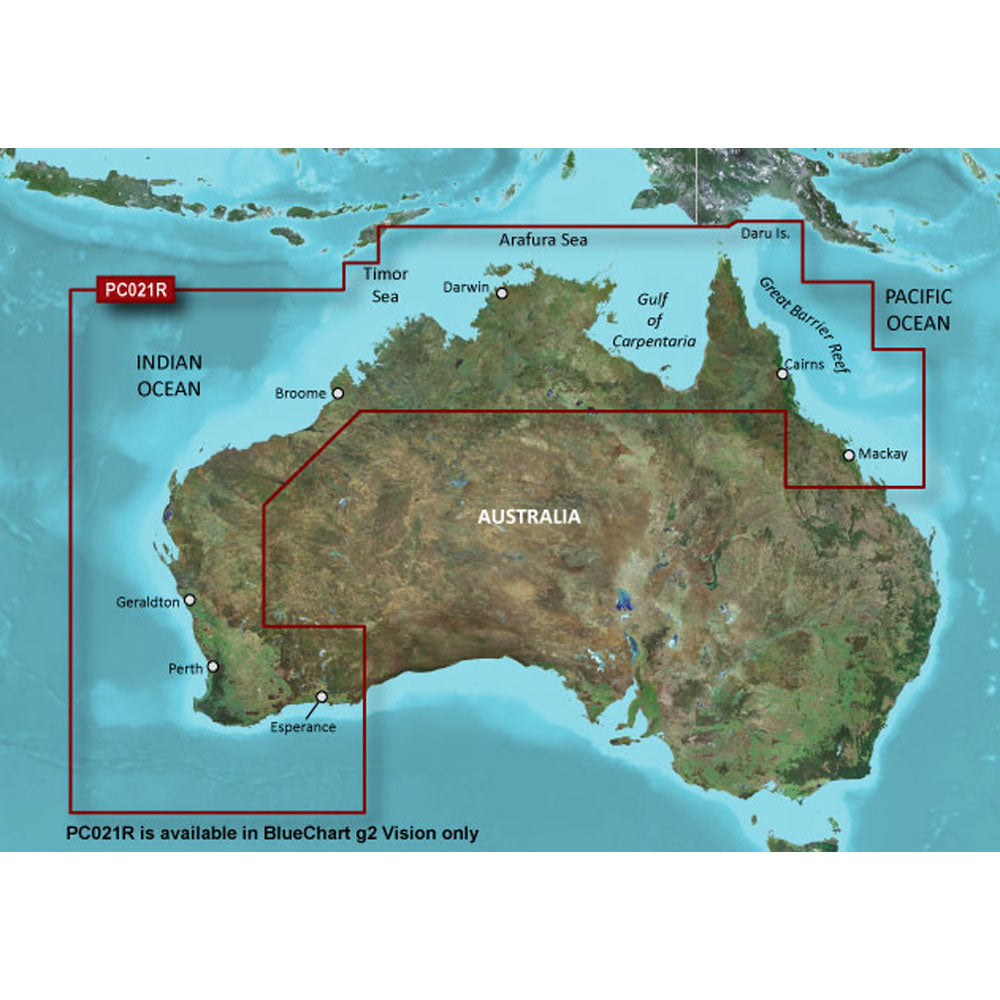 Garmin BlueChart g3 Vision HD  VPC021R  Mackay NW to Esperance  microSDSD 010C075400