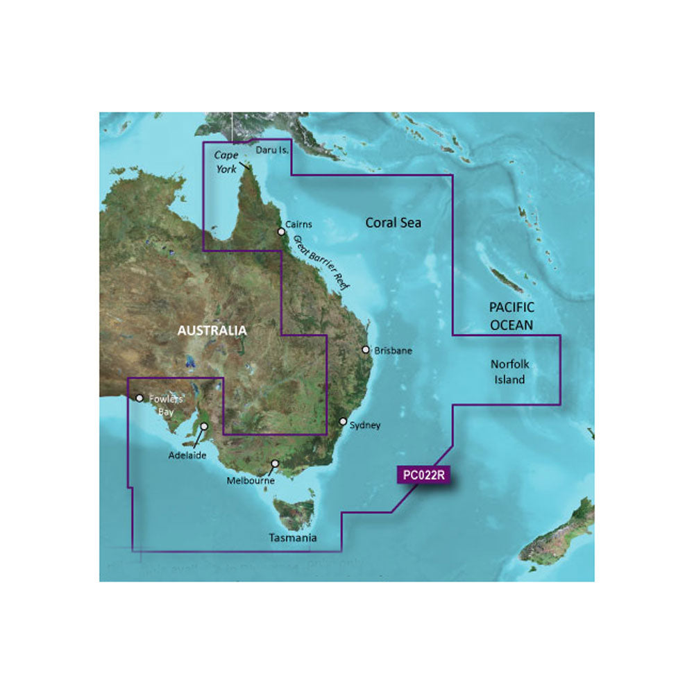 Garmin BlueChart g3 Vision HD  VPC022R  East Coast Australia  microSDSD 010C075600