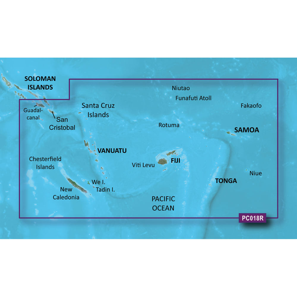 Garmin BlueChart g3 Vision HD  VPC018R  New Caledonia  Fiji  microSDSD 010C086500