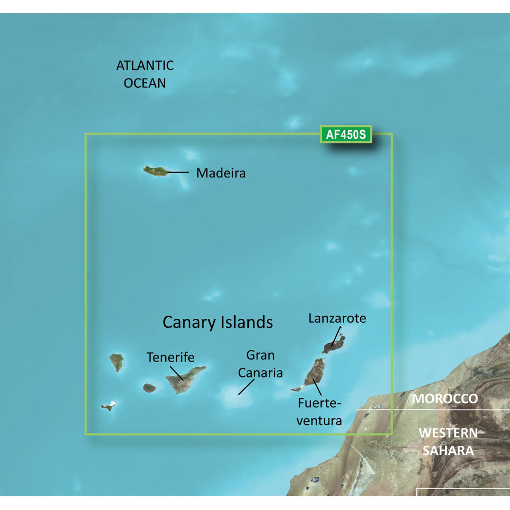 Garmin BlueChart g3 Vision HD  VAF450S  Madeira  Canary Islands  microSDSD 010C075000