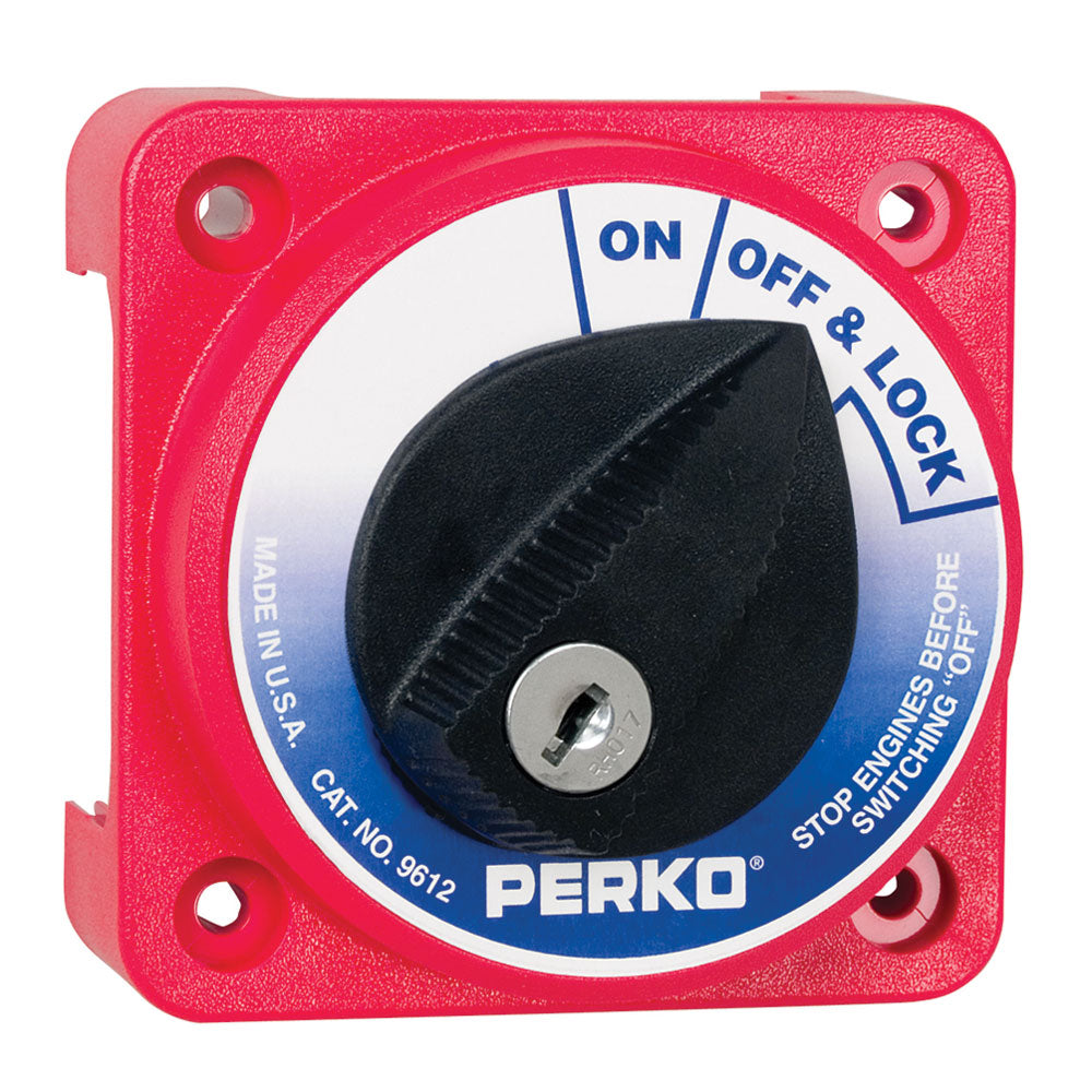 Perko 9612DP Compact Medium Duty Main Battery Disconnect Switch wKey Lock 9612DP