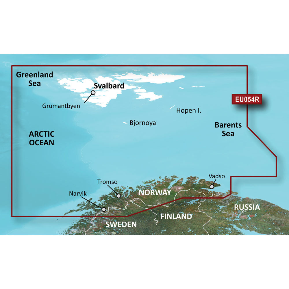 Garmin BlueChart g3 HD  HXEU054R  Vestfjd  Svalbard  Varanger  microSDSD 010C079020