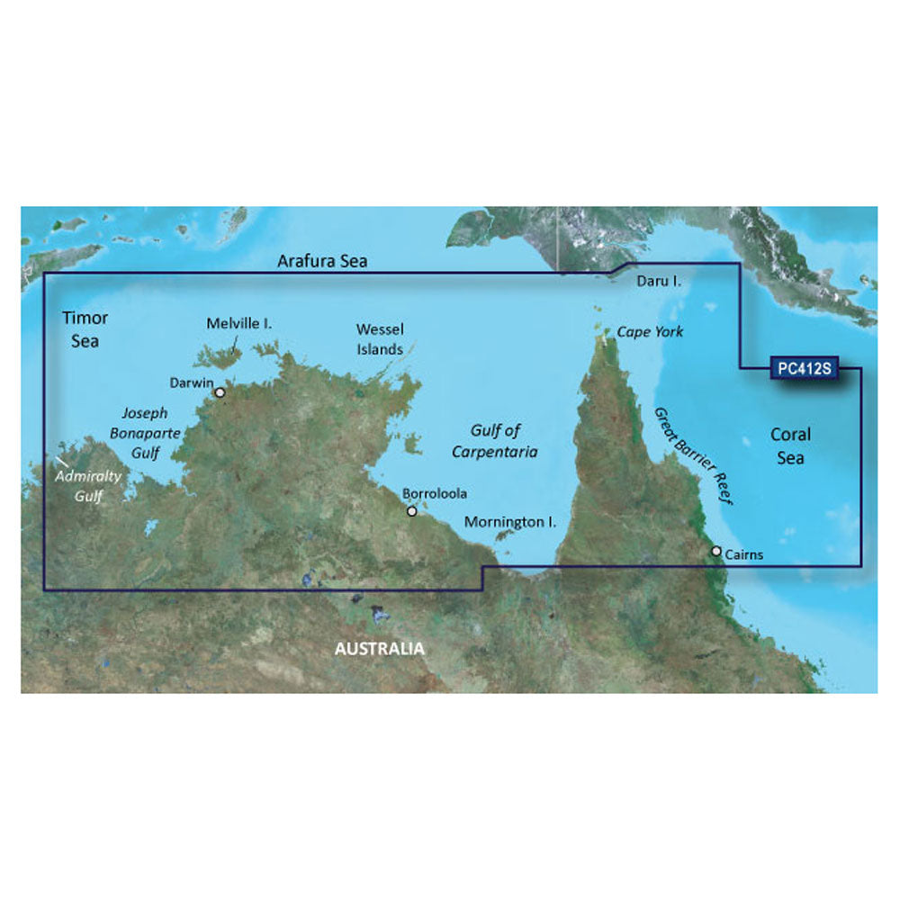 Garmin BlueChart g3 HD  HXPC412S  Admiralty Gulf Wa To Cairns  microSDSD 010C087020