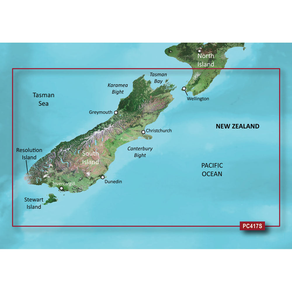 Garmin BlueChart g3 HD  HXPC417S  New Zealand South  microSDSD 010C087520
