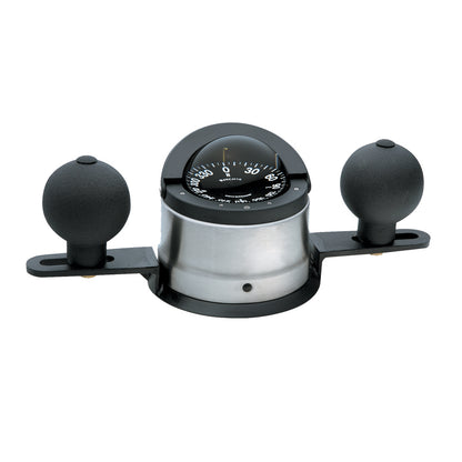 Ritchie B200P Navigator Steel Boat Compass  Binnacle Mount  Stainless SteelBlack B200P