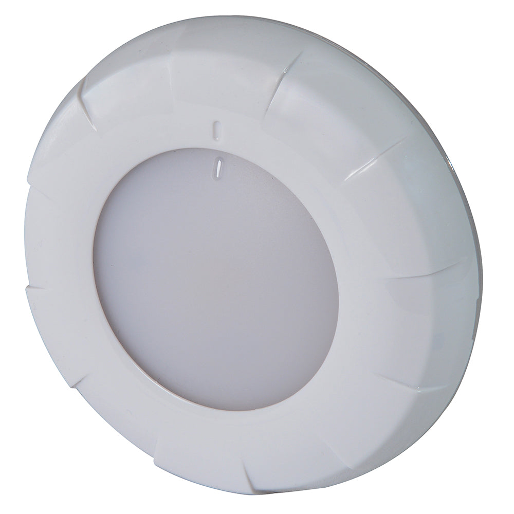 Lumitec Aurora LED Dome Light  White Finish  White Dimming 101077