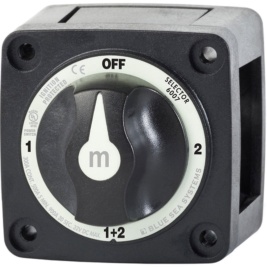 Blue Sea 6007200 Battery Switch Mini  4 Position  Black 6007200