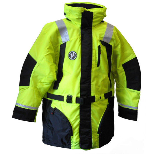 First Watch AC1100 Flotation Coat  HiVis Yellow  Large AC1100HVL