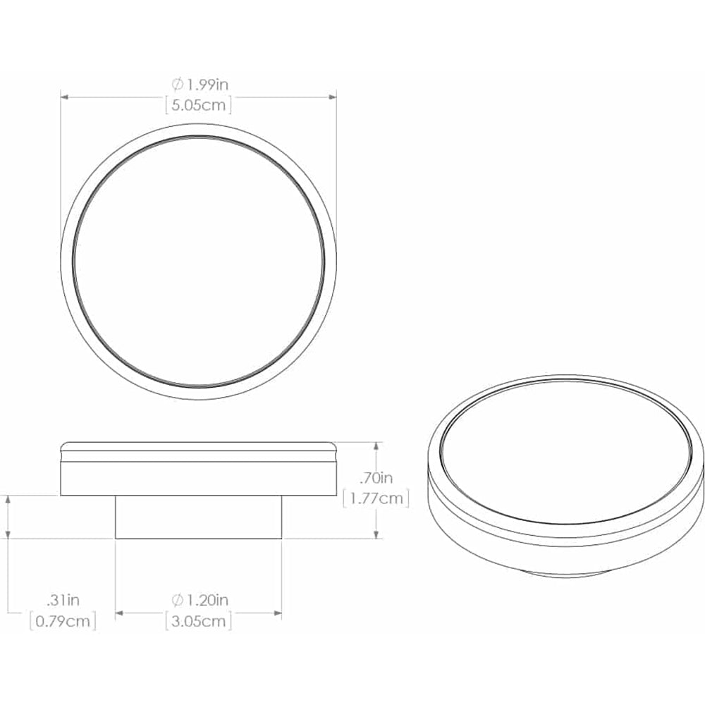 Lumitec Halo  Flush Mount Down Light  Brushed Finish  Warm White Dimming 112809