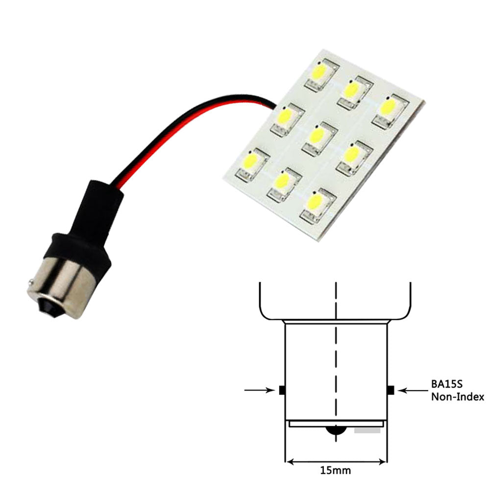 Lunasea Bayonet 9 LED Bulb BA15S  12VAC or 1030VDC2W149 Lumens  Warm White LLB229W2100