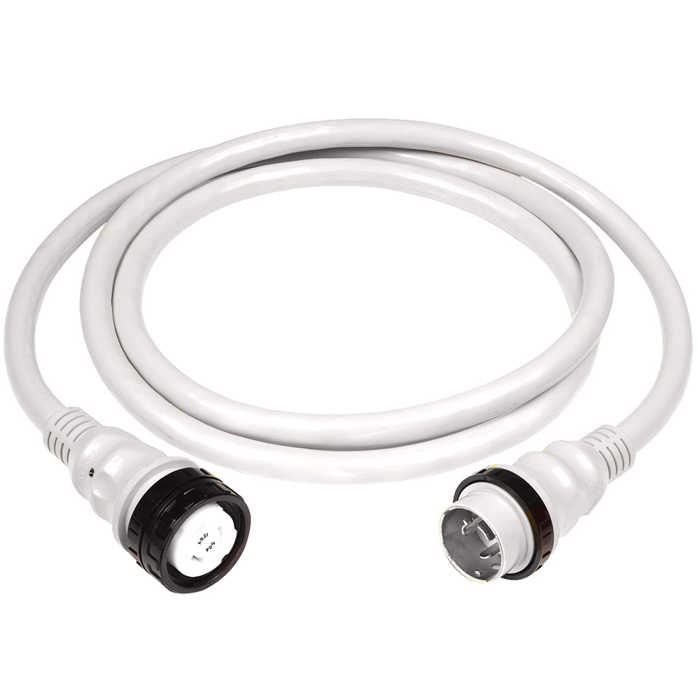 Marinco 50Amp 125250V Shore Power Cable  50  White 6152SPPW