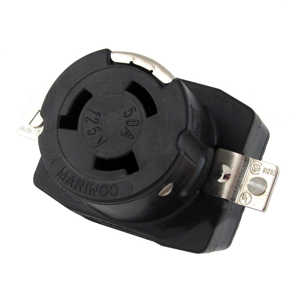 Marinco 6370CR 50Amp125V Wire Dockside Receptacle 6370CR