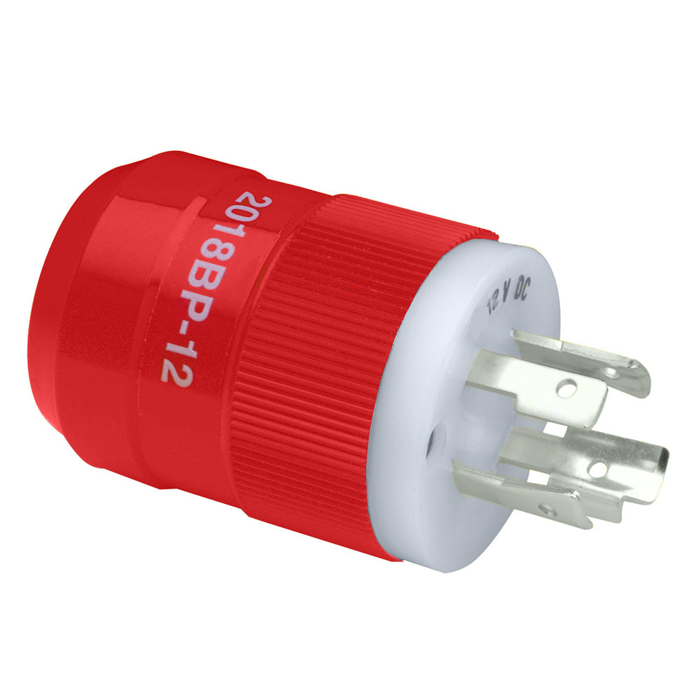Marinco 2018BP12 Locking Charger Plug Male  Red 2018BP12