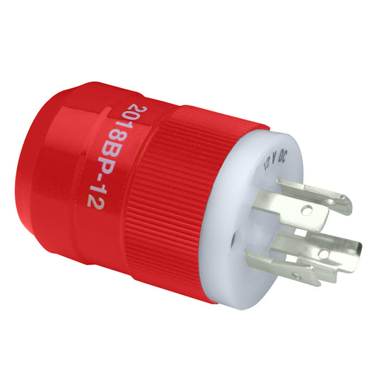 Marinco 2018BP12 Locking Charger Plug Male  Red 2018BP12