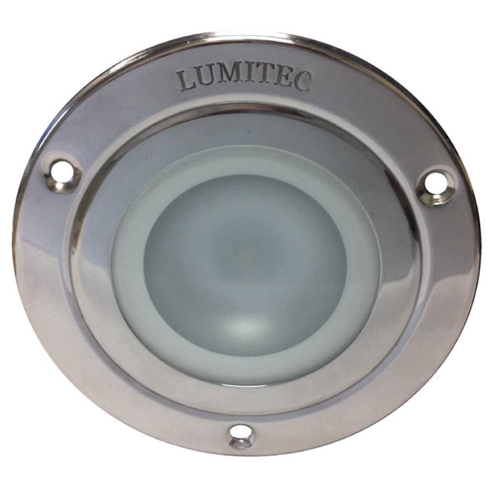 Lumitec Shadow  Flush Mount Down Light  Polished SS Finish  White NonDimming 114113