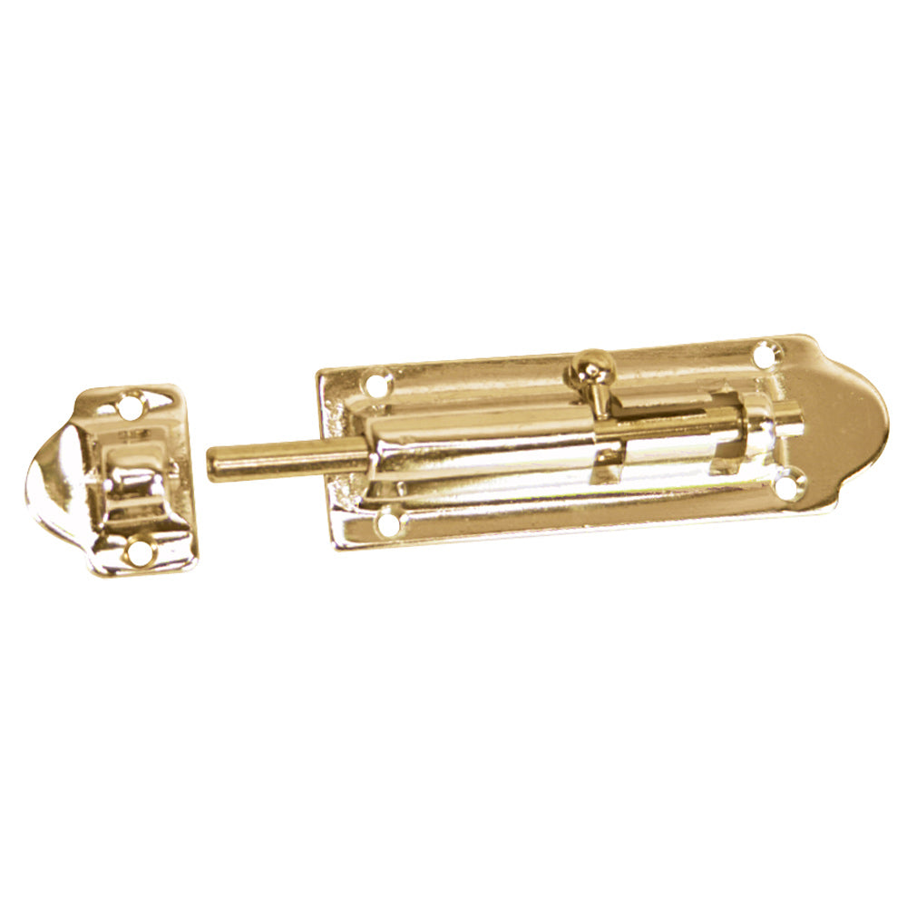 Whitecap Barrel Bolt  Polished Brass  4 S0586BC