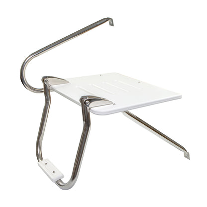 Whitecap White Poly Swim Platform wLadder fOutboard Motors 67902