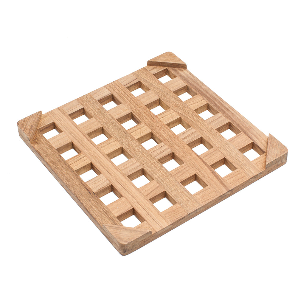 Whitecap Teak Large Square Trivet  8 62421