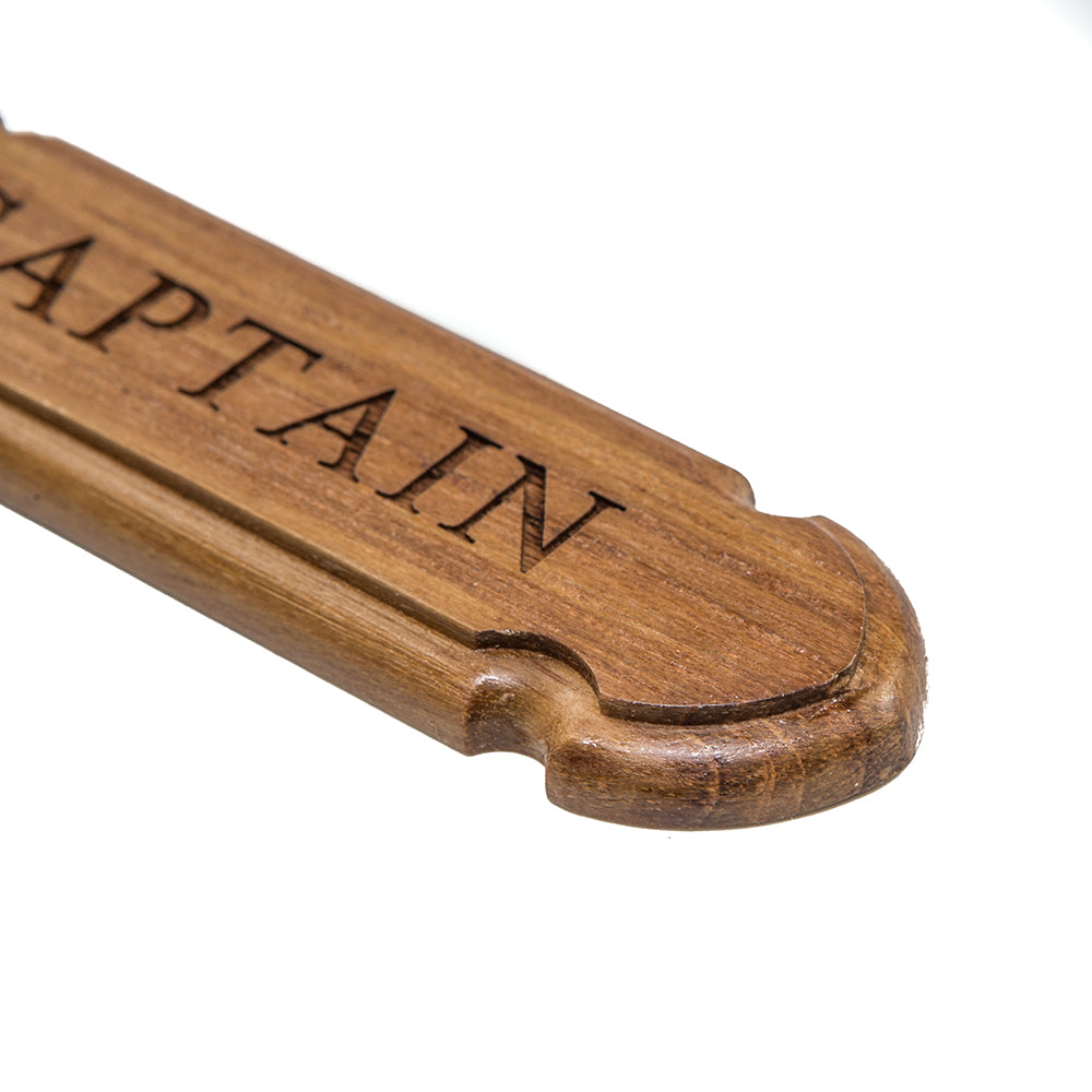 Whitecap Teak CAPTAIN Name Plate 62670