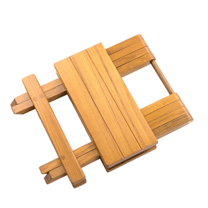 Whitecap Teak Grooved Top FoldAway TableStool 60034