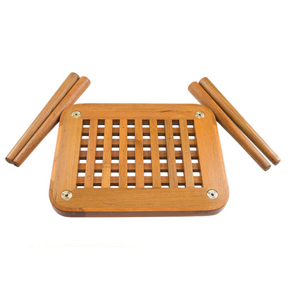Whitecap Teak Cockpit Grate End Table 60020