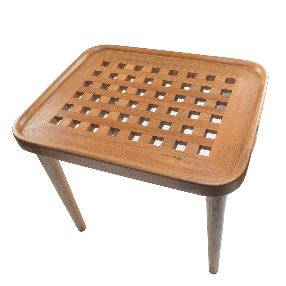 Whitecap Teak Cockpit Grate End Table 60020
