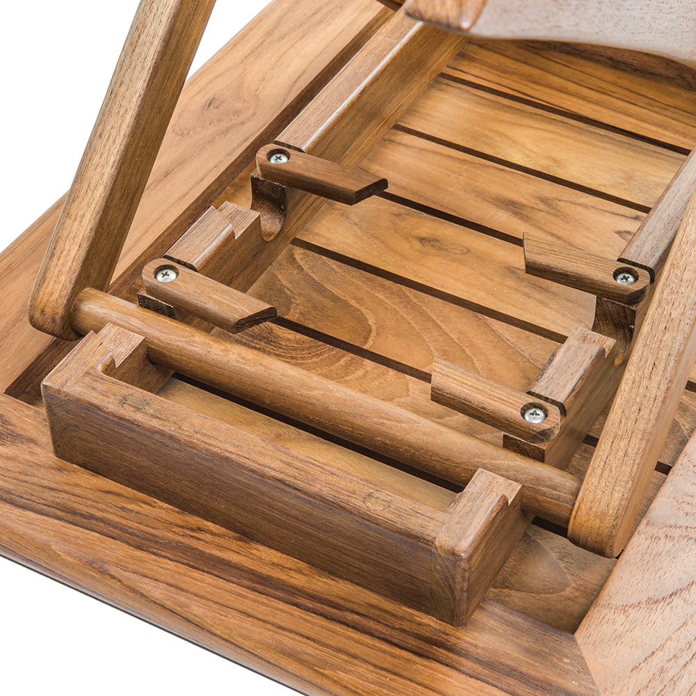Whitecap Teak Small Adjustable Slat Top Table 60028