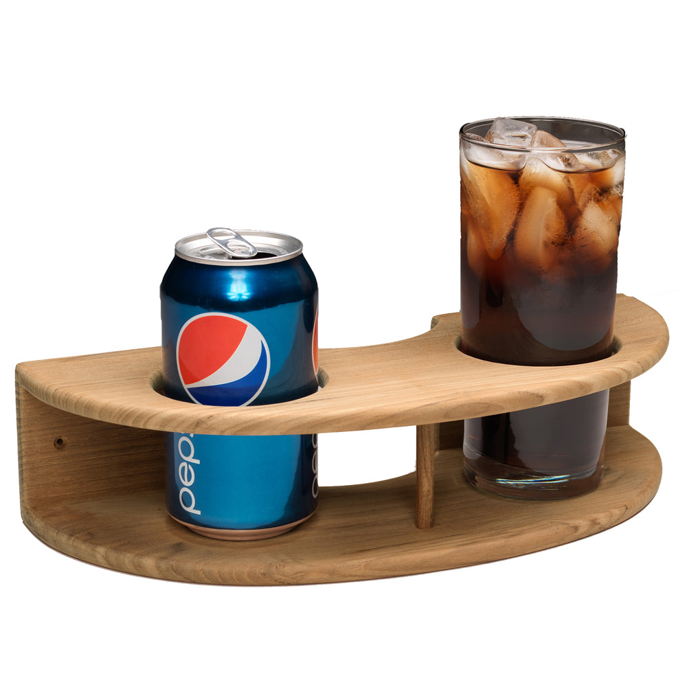 Whitecap Teak Curved TwoDrink Rack 63218