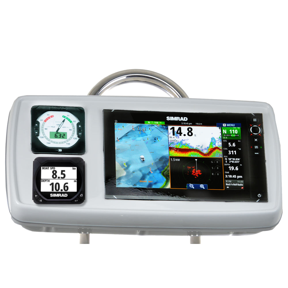 NavPod GP1176 SystemPod PreCut fSimrad NSS12 evo2 or BG Zeus 12  2 Instruments f95 Wide Guard GP1176