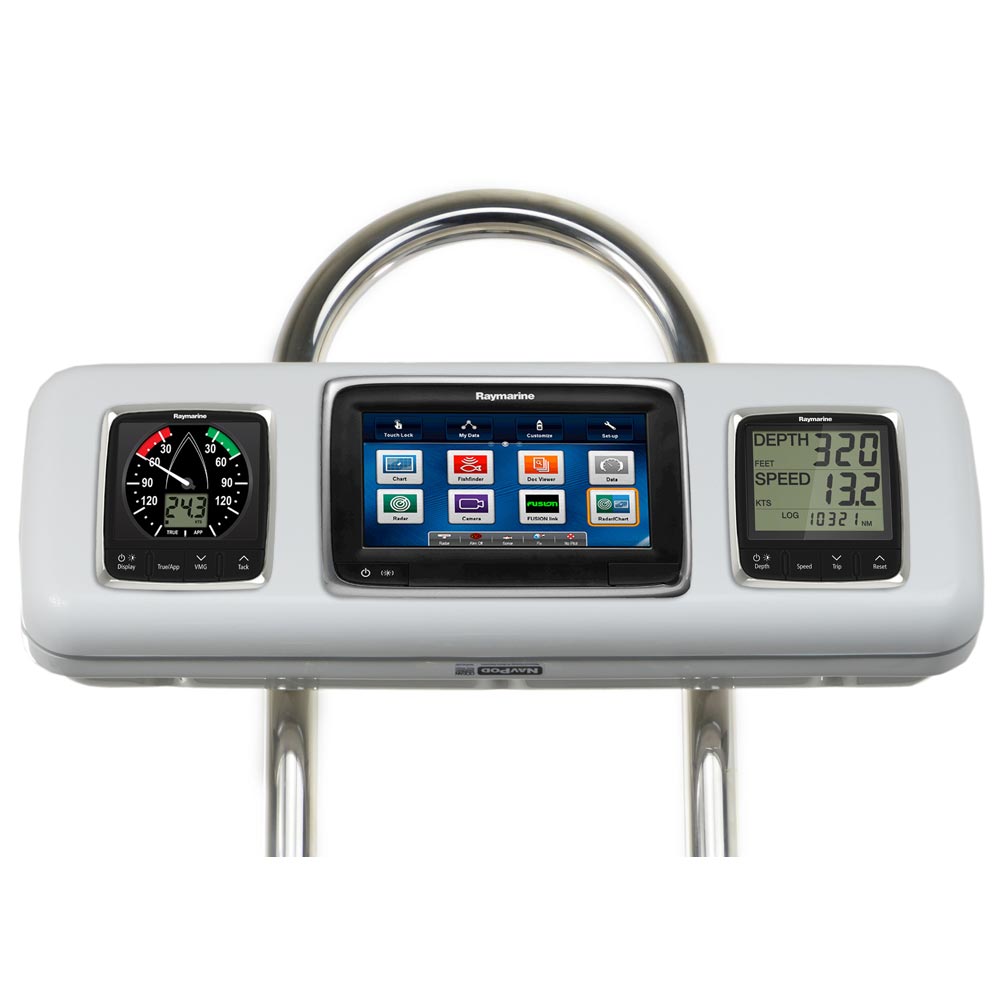 NavPod GP1605 SystemPod PreCut fRaymarine a75a77a78  2 Instruments f95 Wide Guard GP1605