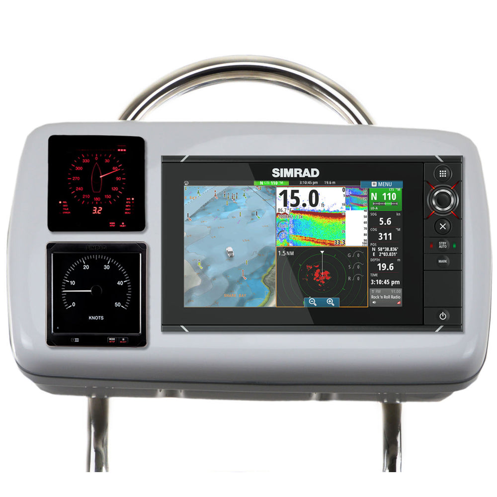 NavPod GP208013 SystemPod PreCut fSimrad NSS9 evo2 or BG Zeus 9  2 Instruments f12 Wide Guard GP208013