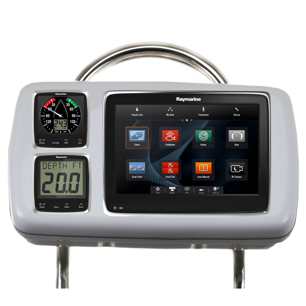 NavPod GP208014 SystemPod PreCut fRaymarine a95a97a98  2 Instruments f12 Wide Guard GP208014