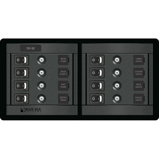 Blue Sea 1456 8 Position Switch CLB Horizontal 1456