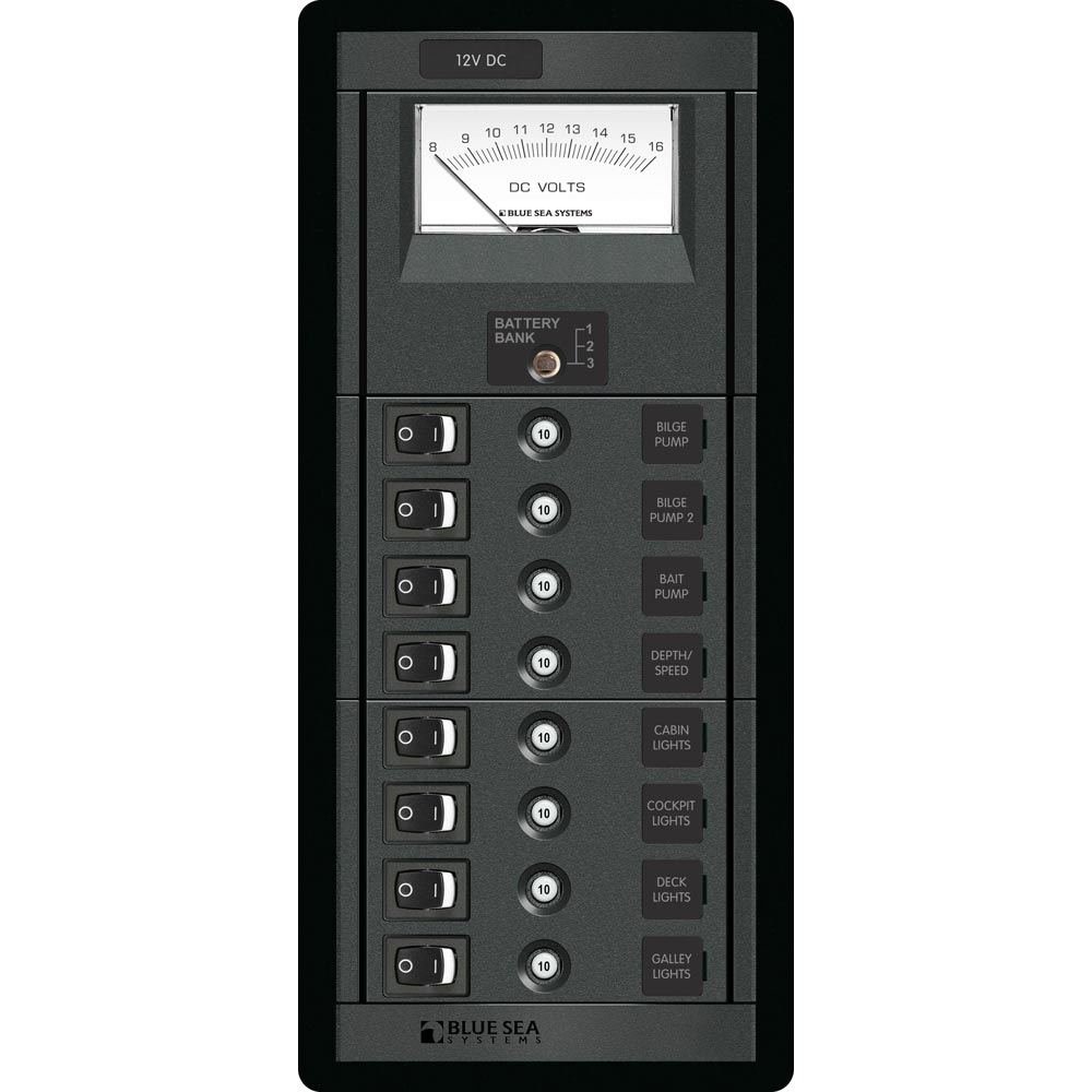 Blue Sea 1463 8 Position Switch CLB  Meter Vertical 1463