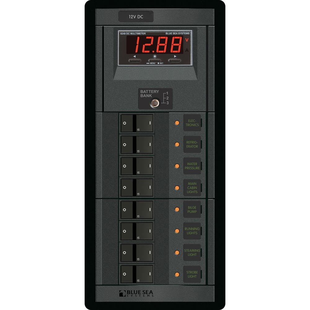 Blue Sea 1227 12V DC 8 Position wDigital Meter 1227