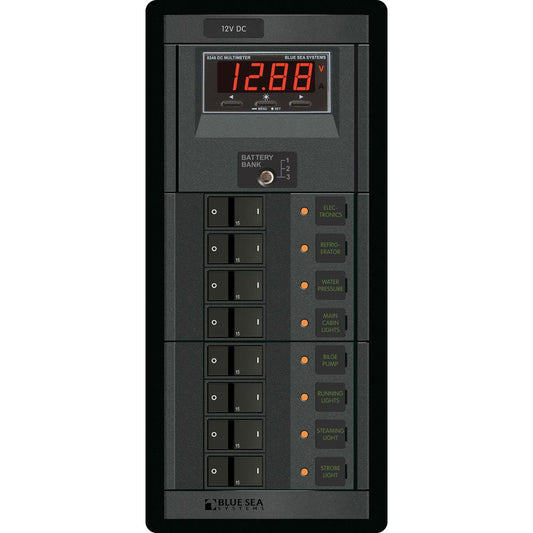 Blue Sea 1227 12V DC 8 Position wDigital Meter 1227