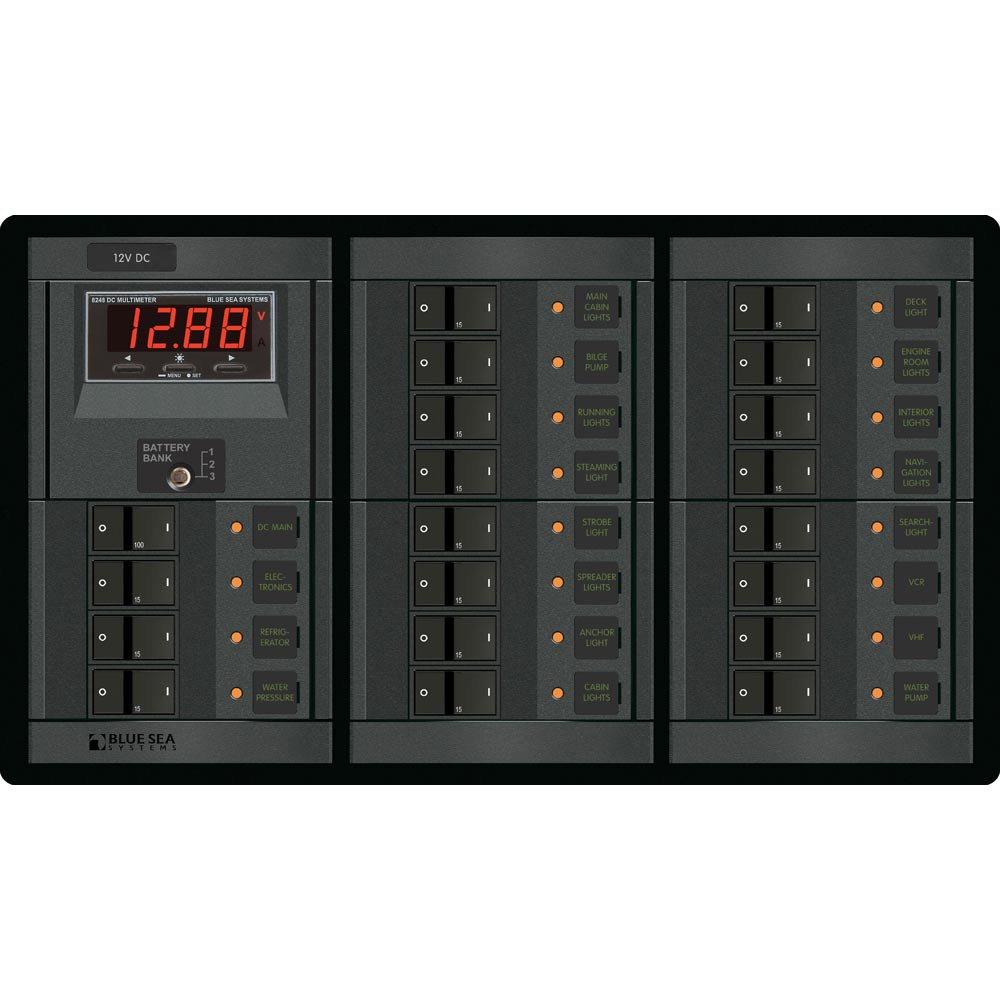 Blue Sea 1221 12V DC Main  19 Positions wDigital Meter 1221