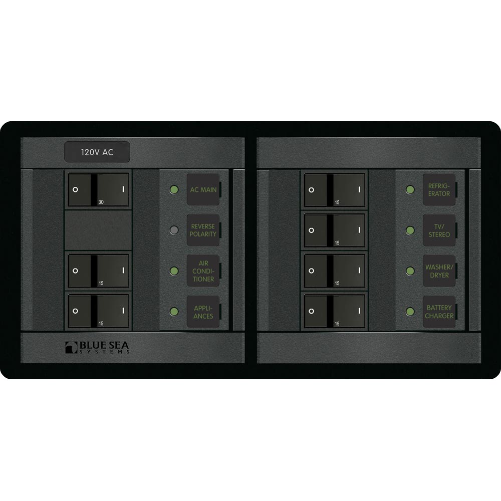 Blue Sea 1230 120V AC Main  6 Positions  Horizontal 1230