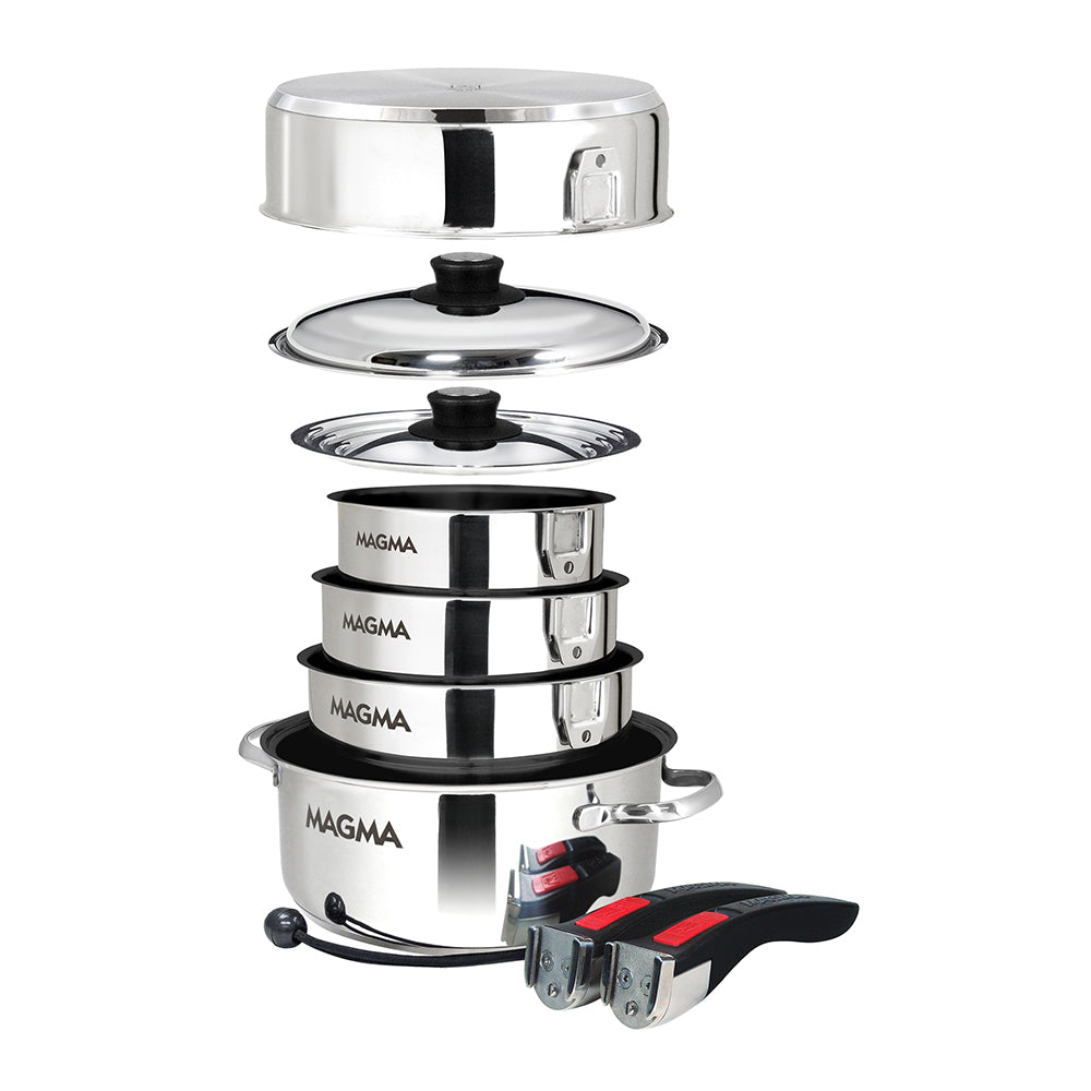 Magma 10 Piece Induction NonStick Cookware Set  Stainless Steel A103662IND
