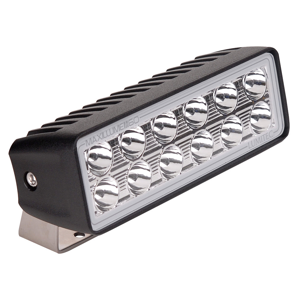 Lumitec Maxillume h60  Trunnion Mount Flood Light  White Dimming  Black Housing 101335