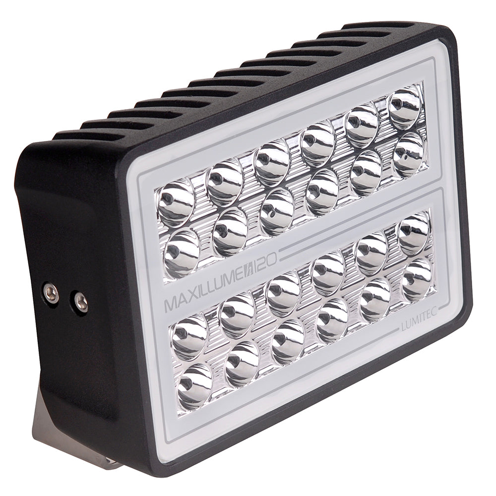 Lumitec Maxillume h120  Trunnion Mount Flood Light  Black Housing  White Dimming 101347