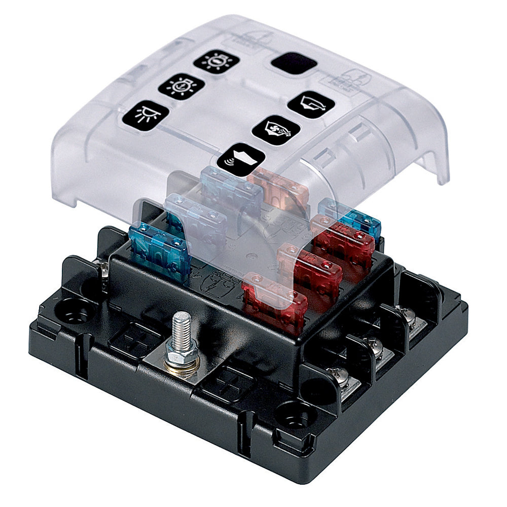 BEP ATC Six Way Fuse Holder Quick Connect wCover  Link ATC6WQC