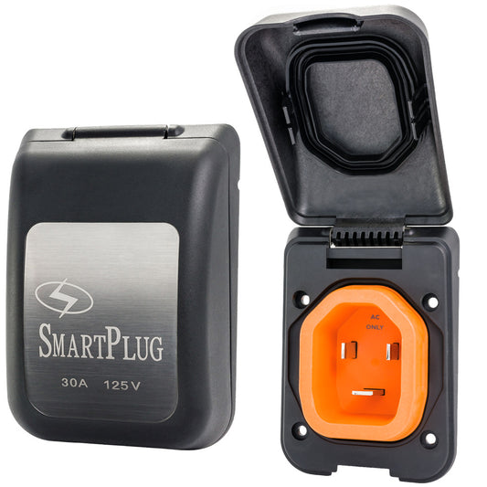 SmartPlug 30 AMP Male NonMetallic Inlet Cover  Black BM30PB